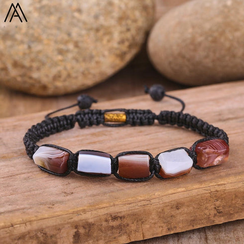 Natural Tourmaline Woven Bracelet